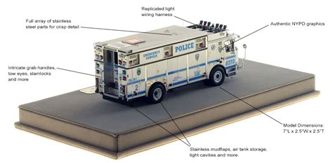 Fire Replicas New York City Police Department Ess 2 Scale Model