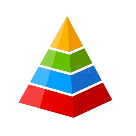 Diagrama De Cuatro Partes De La Pirámide Ilustración Del Vector