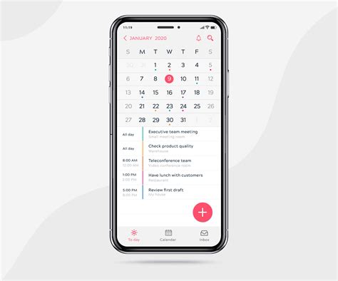 Mobile App Calendar Planner Concept Appointment Calendar Template Ui