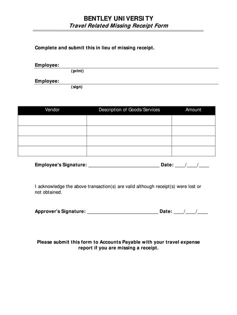 Printable Lost Receipt Form Printable Form Templates And Letter