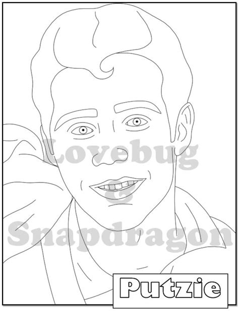 Grease Digital Adult Coloring Book Instant Print Pdf Etsy