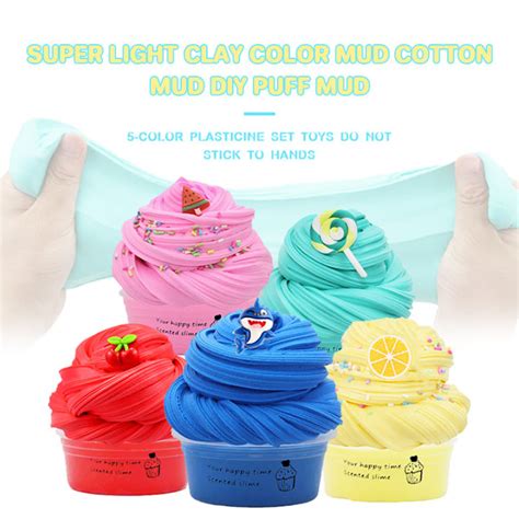 30gbox Fruit Cake Slime Fluffy Foam Kids Diy Ultra Light Clay Toys