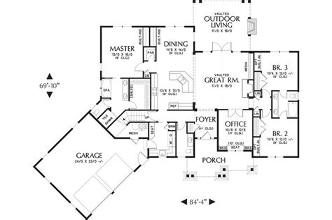 Craftsman Style House Plan 3 Beds 25 Baths 2233 Sqft Plan 48 639