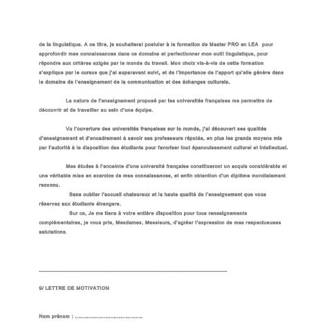 Exemple de lettre de motivation pour un(e) assistant(e) administratif/ve. Lettre De Motivation Master Traduction - Rungon l