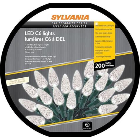 Sylvania Count Ft Indoor Outdoor Warm White Led C Light Set