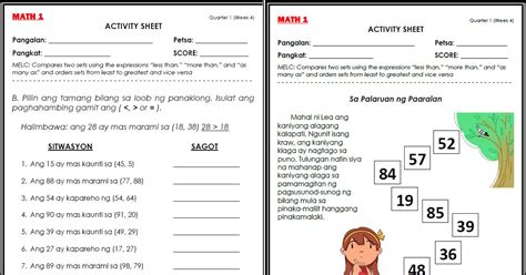 Math Q Week Melc Based Learning Activity Sheets Deped Click Photos My
