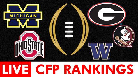 College Football Playoff Top 25 Rankings 2023 Live Big Win Sports