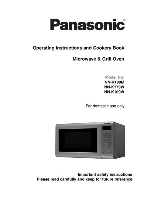 As it comes with innovative design equipped with a 1000 watt power to quickly and evenly. How Do You Program A Panasonic Microwave - Panasonic Nnk109wmbpq Operating Instructions Manualzz ...