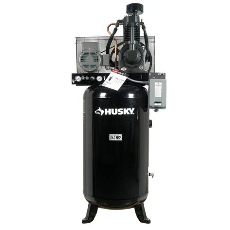 Husky 80 Gal 2 Stage Cast Iron Electric Air Compressor Tf2912 The