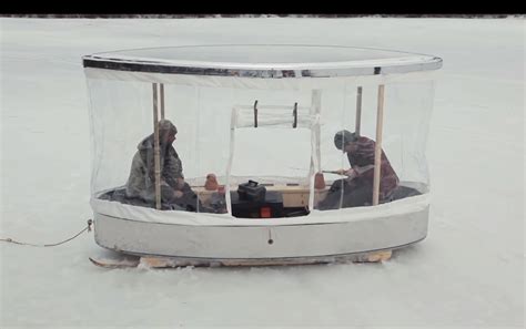 Be the talk of the lake this winter with an artspan ice shack. Video: DIY Portable Ice Fishing Shack | OutdoorHub
