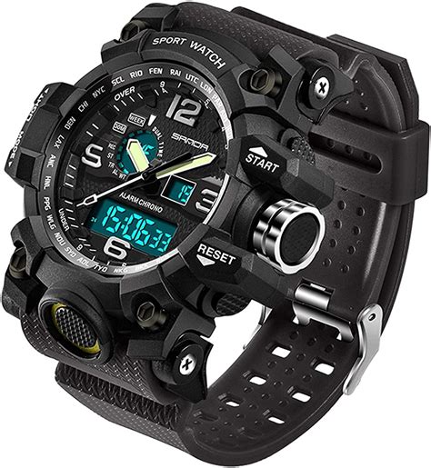 military watches for men tactical waterproof outdoor sports watch analog digital