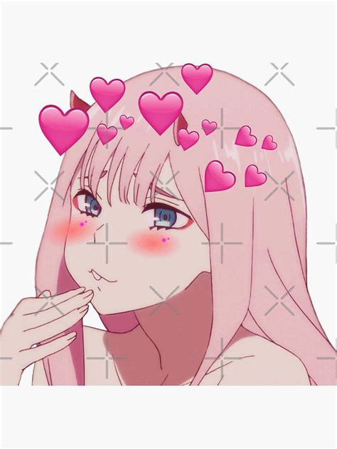 Zero Two Cute Sticker By Herms67 Redbubble