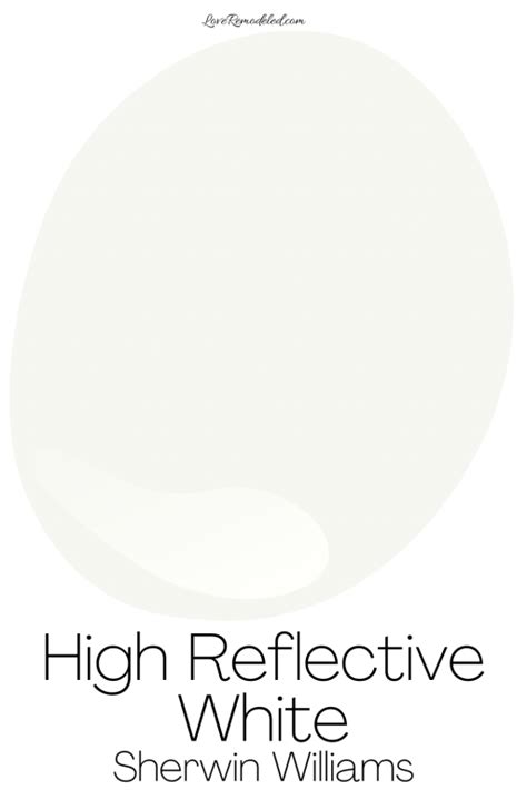 High Reflective White Sherwin Williams Brightest White Paint Love