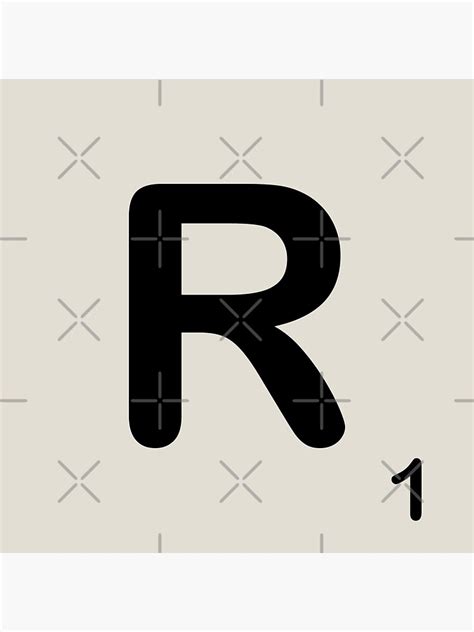Scrabble Inspired Letter Tile R Sticker By Ian Fry Redbubble