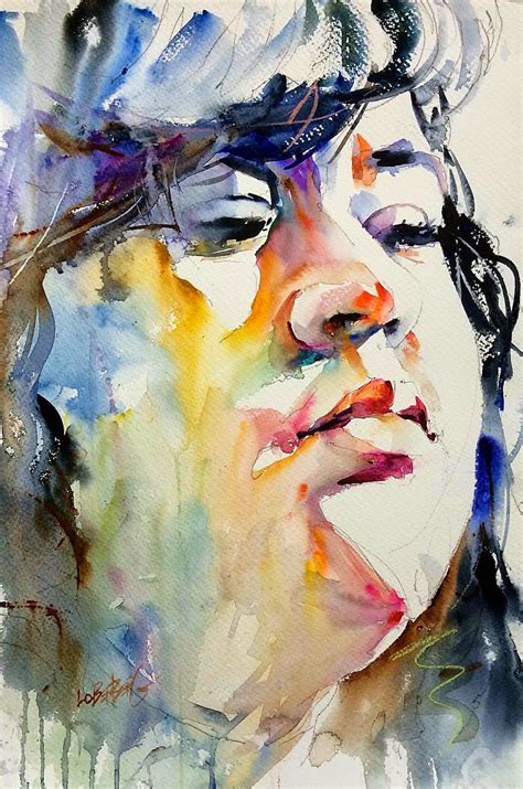 David Lobenberg In 2019 Watercolor Portraits Watercolor Face