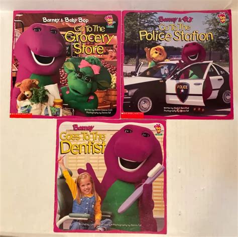 2 Vtg Barney Lets Go And Barneybaby Bop Golden Seasons And Weather
