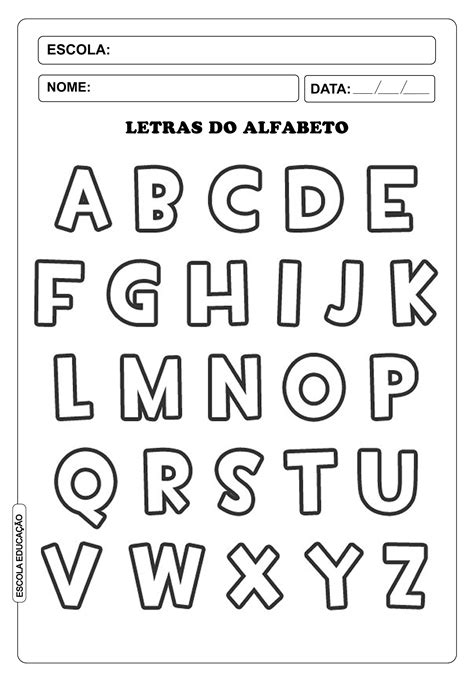 Letras Do Alfabeto Para Imprimir Escola Educação Em 2020 Letras Do