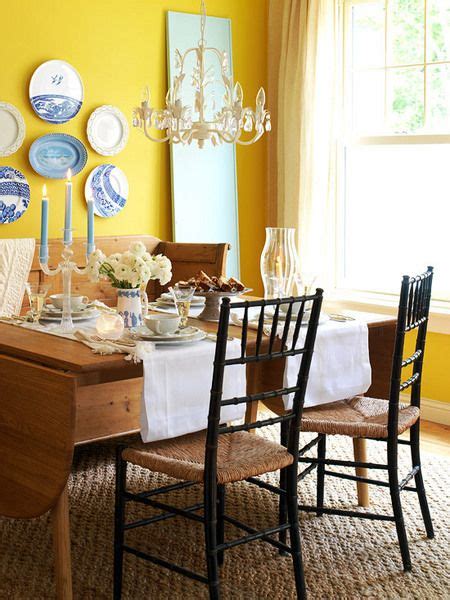 More Blue With The Yellow Must Do In Bedroom Yellow Dining Room