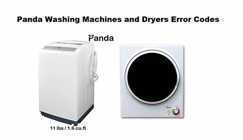 Panda Washers and Dryers Error Codes and Troubleshooting