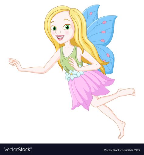Cute Fairy Cartoon Royalty Free Vector Image Vectorstock