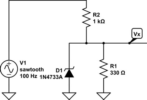 Voltage Divider With A Zener Diode Electrical Engineering Stack Exchange
