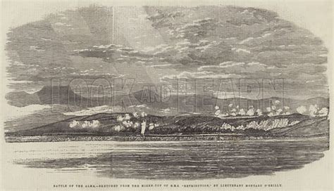 Battle Of The Alma Sketched From The Mizen Top Of Hms Stock Image