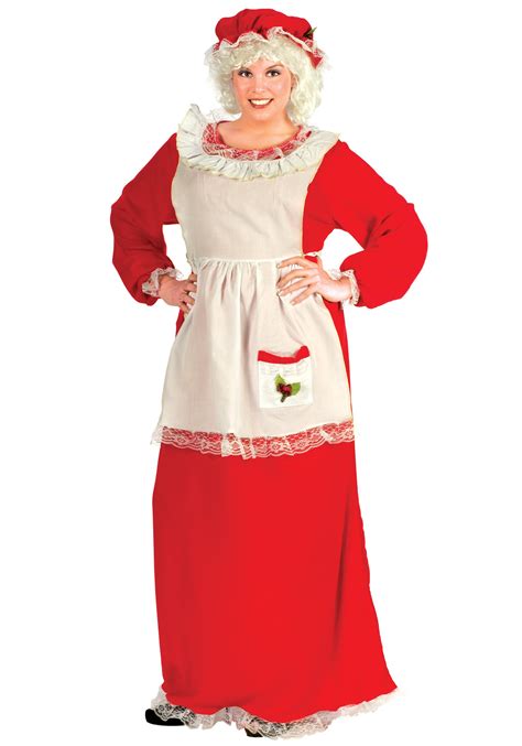 Plus Size Mrs Claus Costume Womens Christmas Costumes