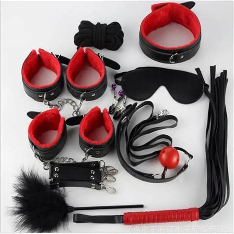 2018 new 10pcs lot new leather bdsm bondage set restraints sex for couples woman slave sm sexy