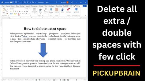 Shortcut Remove All Double Spaces Extra Spaces In Ms Word