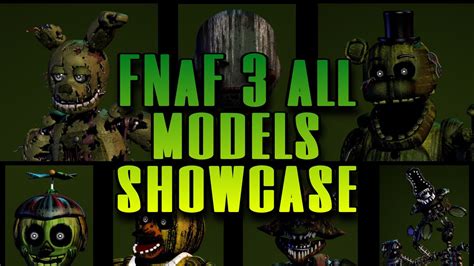 Fnaf 3 C4d Most Accurate Models All Animatronics Showcase Models