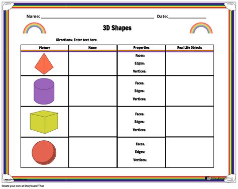 3d Shapes Worksheets Free And Printable