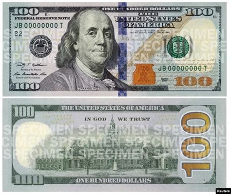 New Us 100 Bill Designed To Defeat Counterfeiters