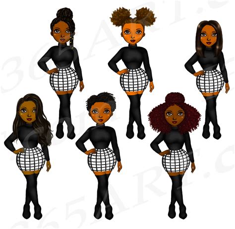 black girl clipart boss clipart black woman clipart black woman illustration fashion clipart