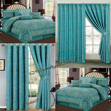 19 results for comforter sets with curtains. Jacquard, Luxury 7 Piece (Teal)Comforter Set,Bedspread ...