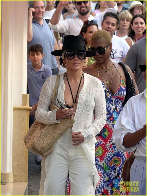 Jennifer Lopez Wears Bikini Top While Shopping On Vacation In Capri