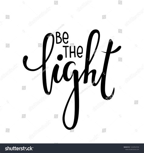 Be Light Inspirational Motivational Quotes Hand Stock Vector Royalty