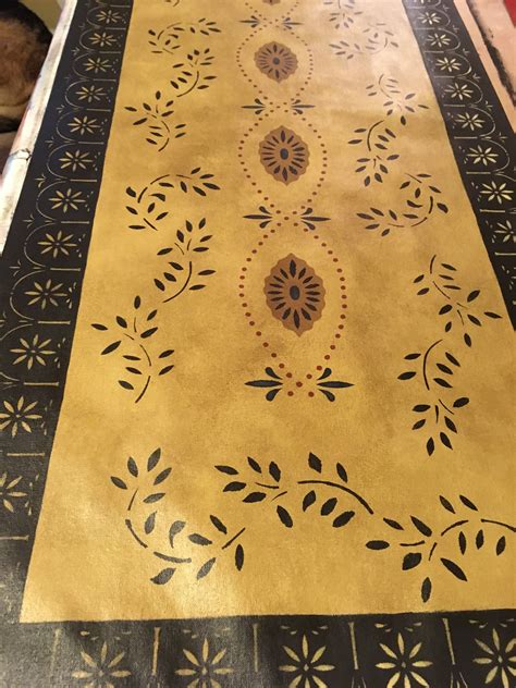 The First Floor Cloth Runner That I Made In 2020 Floor Cloth Painted