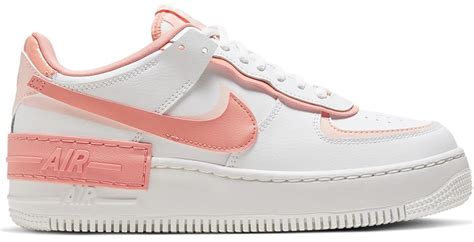 Nike women's air force 1 crater summit white. Nike Air Force 1 Shadow White Coral Pink (w) - Lyst