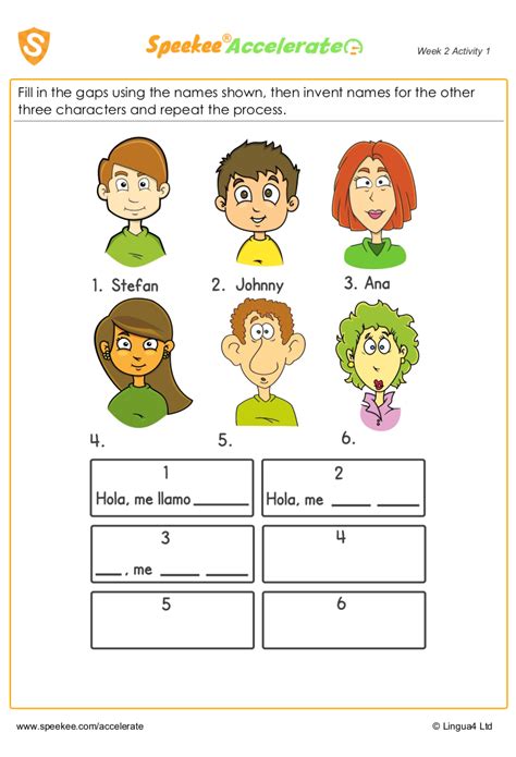 Free Printable Elementary Spanish Worksheets Printable Templates