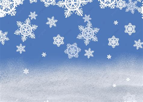 Christmas Blue Snow Scene With Winter Snowflakes Christmas Snow Scene