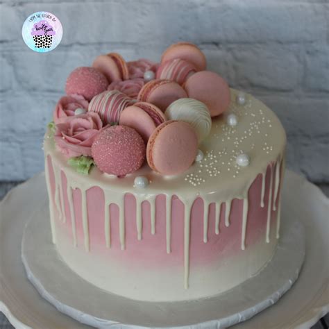 pink ombre cake macaron drip cake cake truffle cake white drip cake drip cakes cake