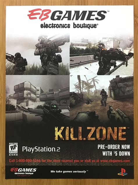 Killzone Ps2 Playstation 2 2004 Print Adposter Official Eb Games Fps