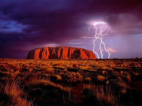 Lightning Strikes In The Australian Outback Australia Photos
