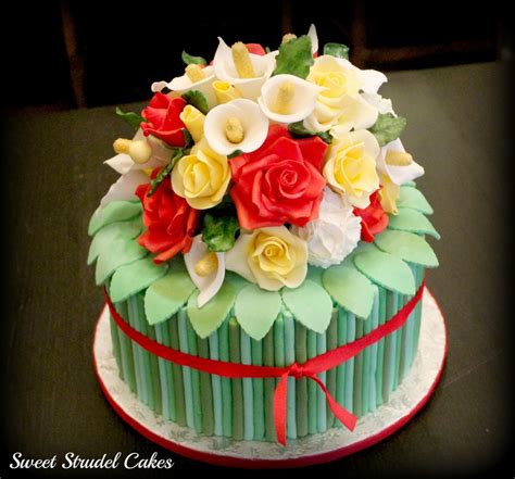 I used a tip #47 for the entire cake. Bouquet Cake - CakeCentral.com
