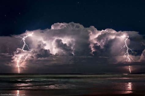 Cool Pictures Of Fl Beaches Two Simultaneous Lightning In Ormond