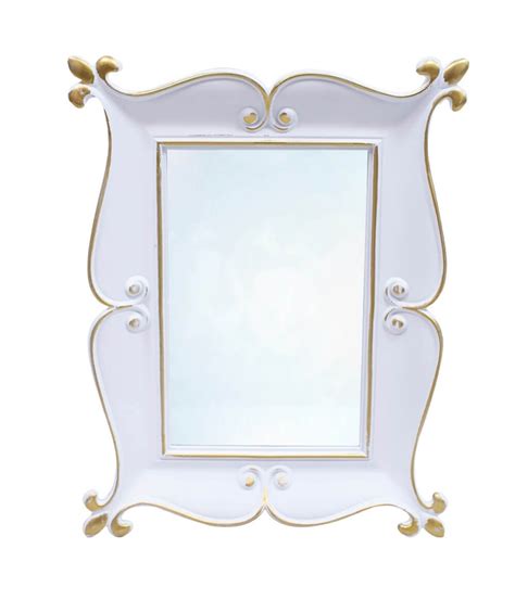 Espelho Moldurado Branco 22x17cm | DS8122-4-M | Minas de Presentes