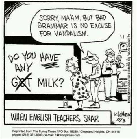 When English Teachers Snap Teacher Humor Grammar Humor Teacher Comics