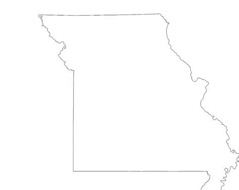 Missouri State Outline Map Free Download
