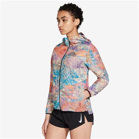 Nike Womens Windrunner Trail Jacket Blue Lagoonblackreflective Silv