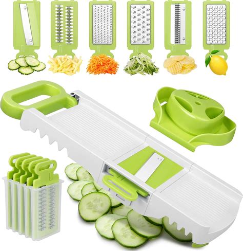 6 In 1 Vegetable Cutter Spiral Cutter Vegetable Slicer Adjustable